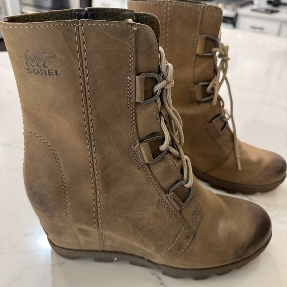Sorel Joan of Arctic Wedge II Boots Ash Brown Women's 10 - Picture 2 of 15